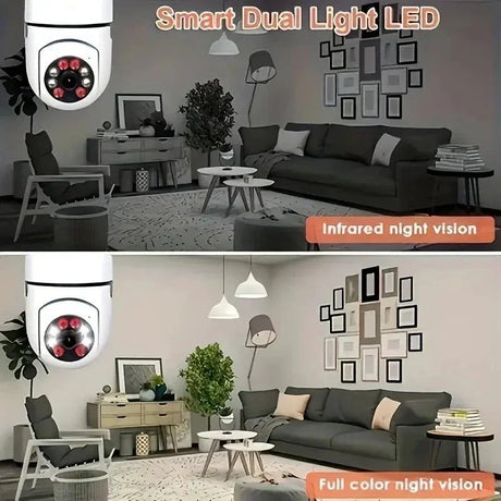 Smart Bulb Security Camera 360 Degree WiFi 5GHz Outdoor E27 Socket See Angles