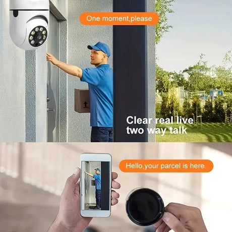 Smart Bulb Security Camera 360 Degree WiFi 5GHz Outdoor E27 Socket See Angles