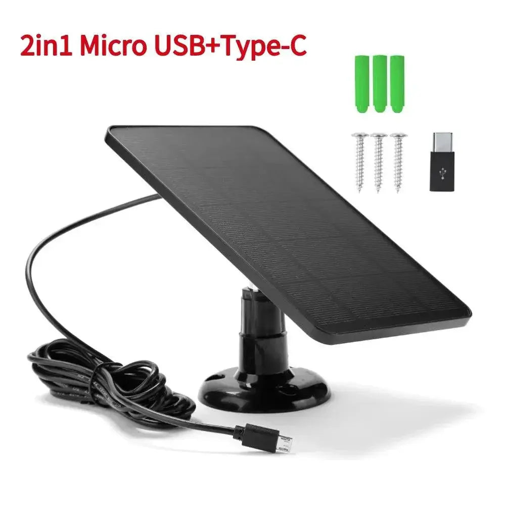 Solar Panel Charger For Security Cameras And Lights
