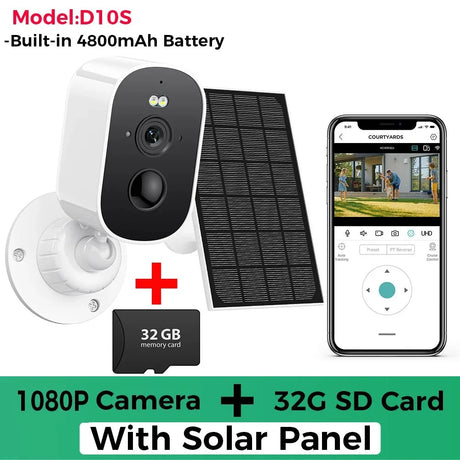SolarGuard 1080P Solar Outdoor Camera - PIR Motion Alarm With Cloud StorageX Pro