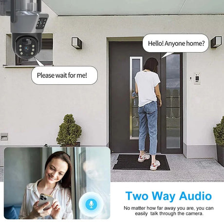 SolarGuard 8MP 4K WiFi Solar Camera - Dual Lens PTZ Wireless Surveillance System