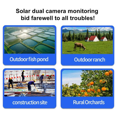 SolarGuard 8MP 4K WiFi Solar Camera - Dual Lens PTZ Wireless Surveillance System