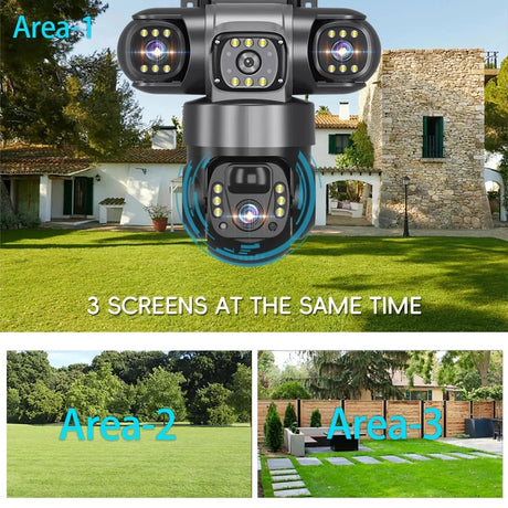SolarGuard Solar 4G Outdoor Camera With 15MP HD Triple Lens System - All Weather