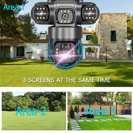 SolarGuard Solar 4G Outdoor Camera With 15MP HD Triple Lens System - All Weather