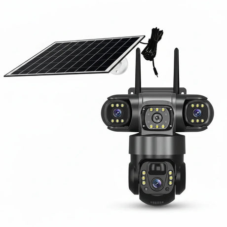 SolarGuard Solar 4G Outdoor Camera With 15MP HD Triple Lens System - All Weather