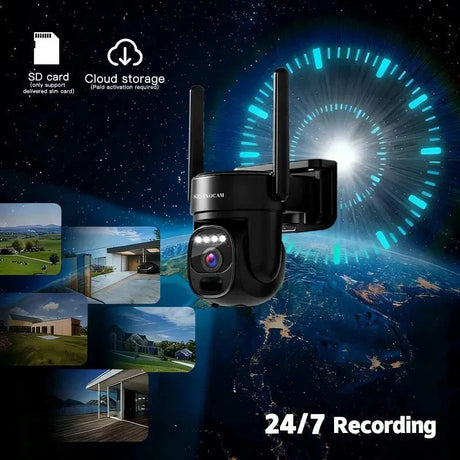 SZSINOCAM US 4G Solar Outdoor Security Camera With Human Detection Night Vision