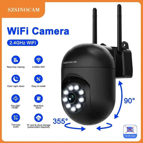 SZSINOCAM WiFi PTZ Camera With Auto Tracking And Two Way Audio For Home Security