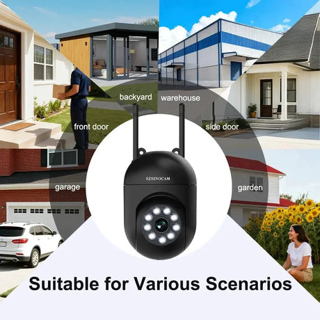 SZSINOCAM WiFi PTZ Camera With Auto Tracking And Two Way Audio For Home Security