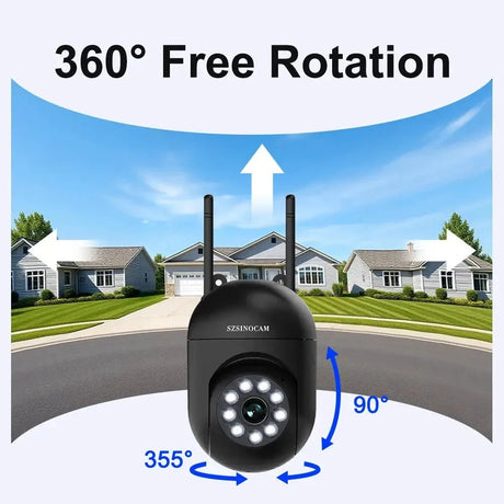 SZSINOCAM WiFi PTZ Camera With Auto Tracking And Two Way Audio For Home Security