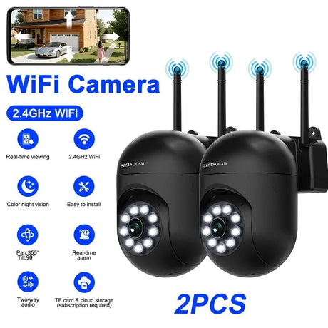 SZSINOCAM WiFi PTZ Camera With Auto Tracking And Two Way Audio For Home Security