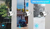 TPTEK 8MP 4K IP Camera - AI Human Detects Outdoor Bullet Surveillance With iCSee