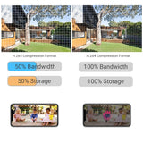 TPTEK 8MP 4K IP Camera - AI Human Detects Outdoor Bullet Surveillance With iCSee