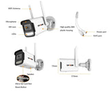 TPTEK 8MP 4K IP Camera - AI Human Detects Outdoor Bullet Surveillance With iCSee