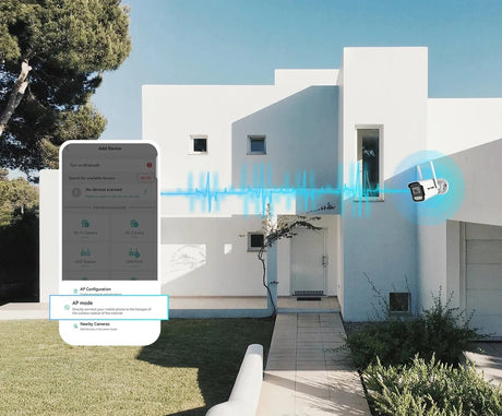TPTEK 8MP 4K IP Camera - AI Human Detects Outdoor Bullet Surveillance With iCSee