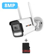 TPTEK 8MP 4K IP Camera - AI Human Detects Outdoor Bullet Surveillance With iCSee
