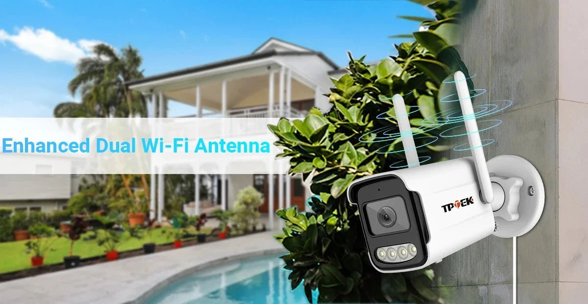 TPTEK 8MP 4K IP Camera - AI Human Detects Outdoor Bullet Surveillance With iCSee