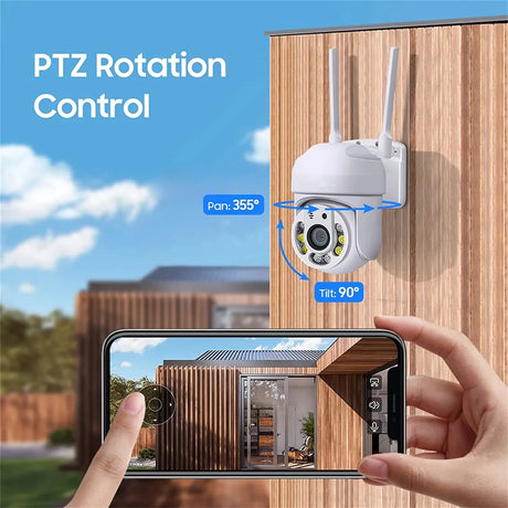 Tuya 4MP PTZ WIFI Outdoor Security Cameras - IP66 Weatherproof With AI Tracking