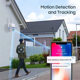Tuya 4MP PTZ WIFI Outdoor Security Cameras - IP66 Weatherproof With AI Tracking