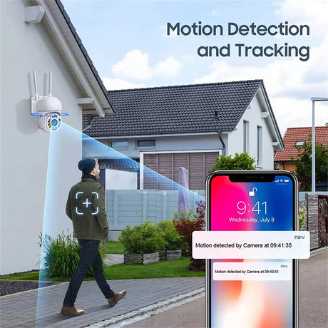 Tuya 4MP PTZ WIFI Outdoor Security Cameras - IP66 Weatherproof With AI Tracking