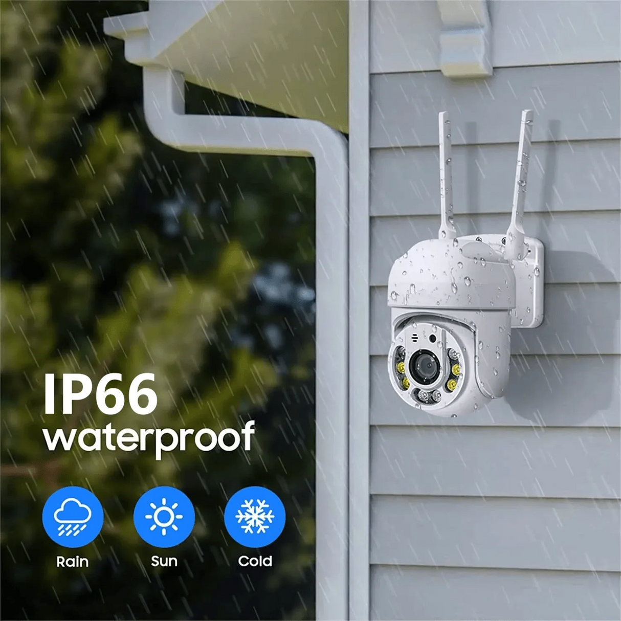 Tuya 4MP PTZ WIFI Outdoor Security Cameras - IP66 Weatherproof With AI Tracking