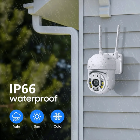 Tuya 4MP PTZ WIFI Outdoor Security Cameras - IP66 Weatherproof With AI Tracking