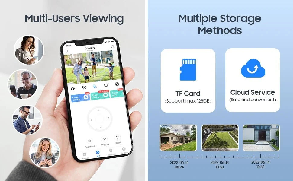 Tuya 4MP PTZ WIFI Outdoor Security Cameras - IP66 Weatherproof With AI Tracking