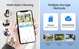 Tuya 4MP PTZ WIFI Outdoor Security Cameras - IP66 Weatherproof With AI Tracking