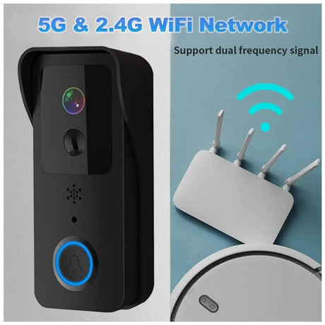 Tuya 5G 2.4G WiFi Video Doorbell 1080P HD Outdoor Waterproof - Handsfree Security
