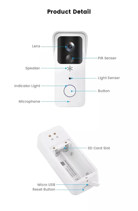 Tuya 5G 2.4G WiFi Video Doorbell 1080P HD Outdoor Waterproof - Handsfree Security
