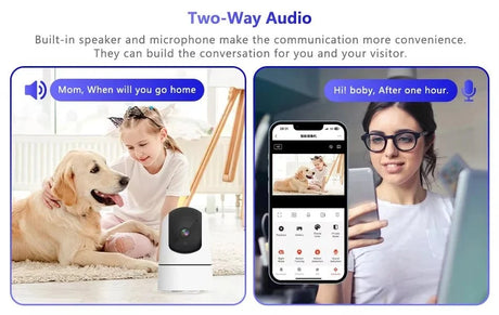 Tuya 5G WiFi IP Camera Indoor 6MP Auto Tracking - Color Night Vision for HomesPro