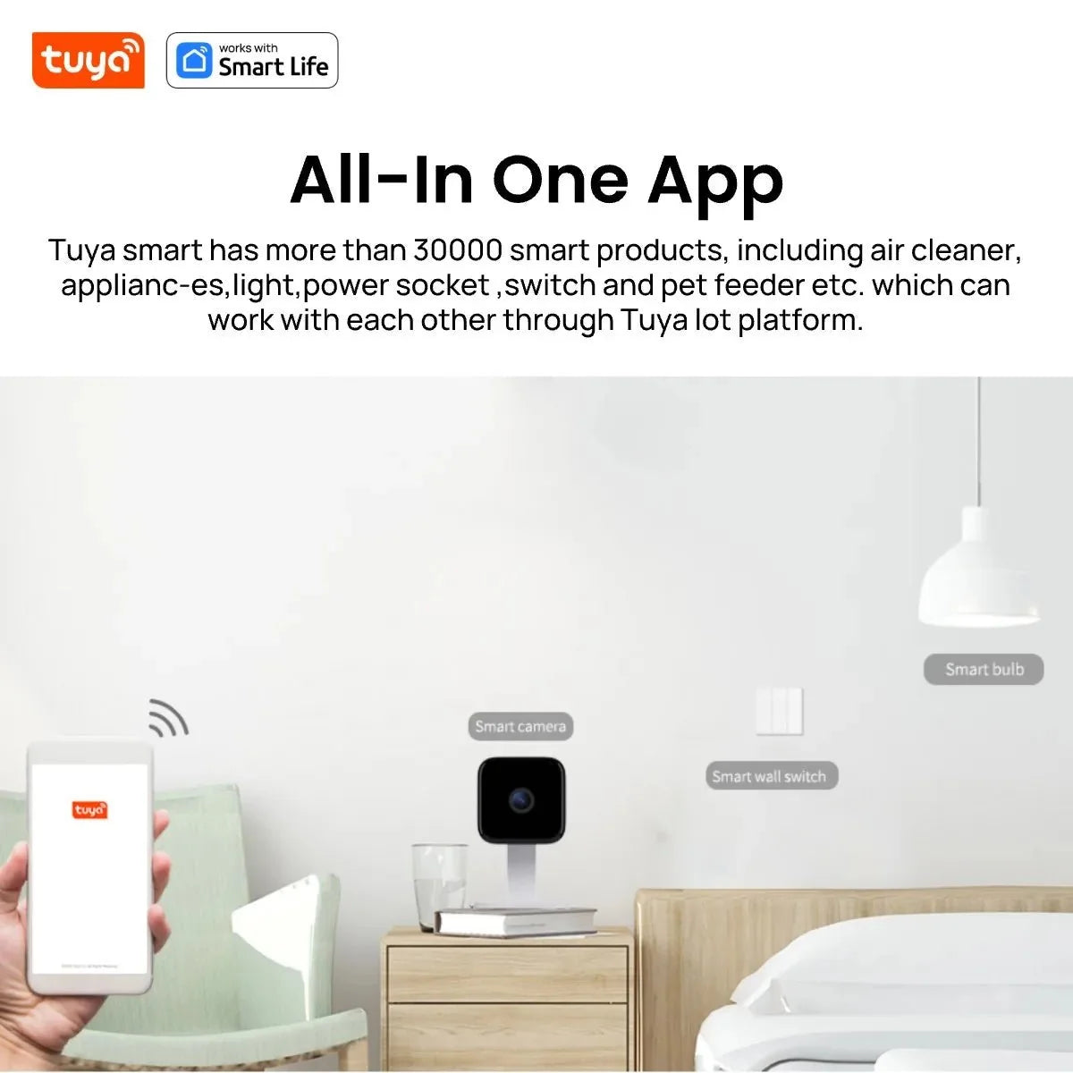 Tuya Smart 1080p Home Wi - Fi Camera - Real Time Alerts and Motion Tracking In HD