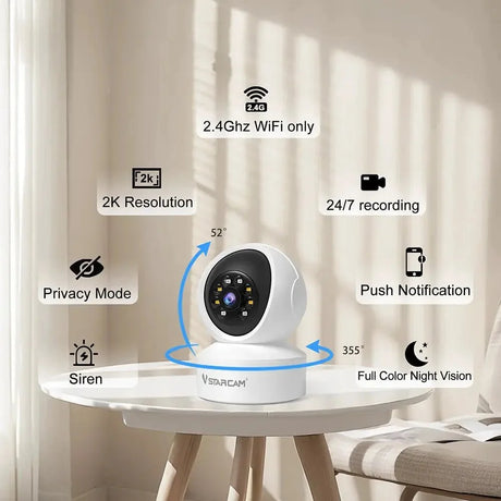 Vstarcam Indoor Security Camera 360 Coverage Night Vision 2 - Way Audio Alerts